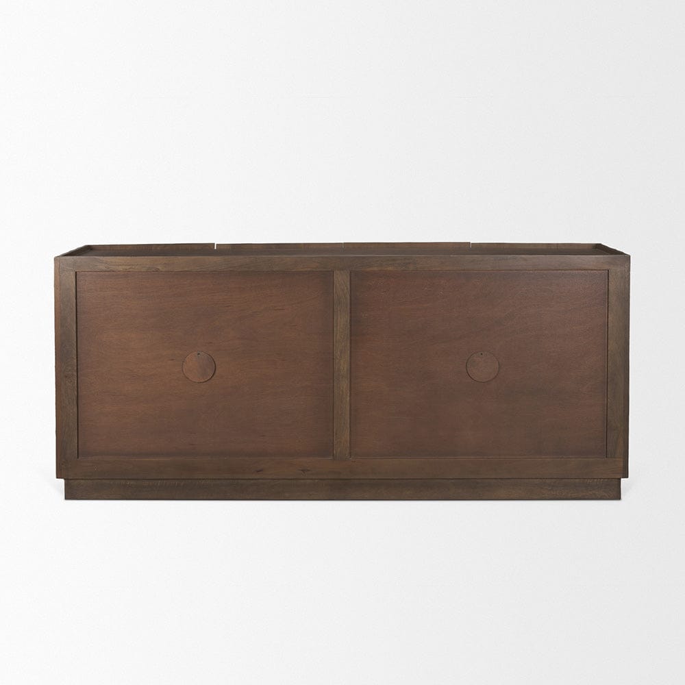 Mercana - Swanson Dark Brown Wooden Scalloped Sideboard - 71007 view 4