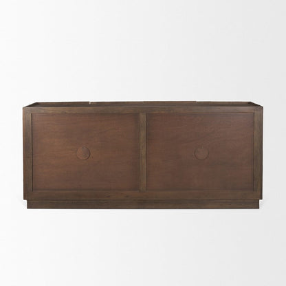 Mercana - Swanson Dark Brown Wooden Scalloped Sideboard - 71007 view 4