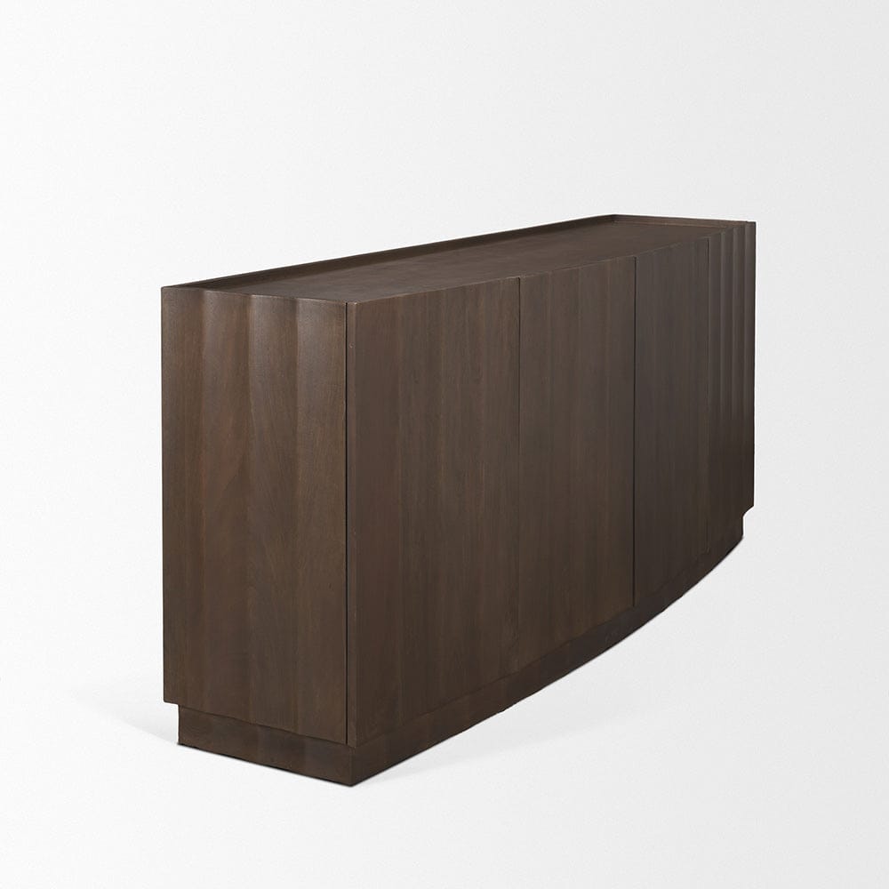 Mercana - Swanson Dark Brown Wooden Scalloped Sideboard - 71007 view 5