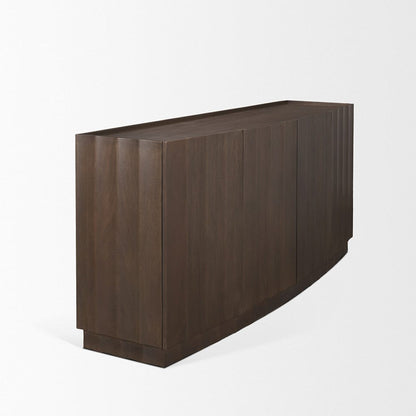 Mercana - Swanson Dark Brown Wooden Scalloped Sideboard - 71007 view 5
