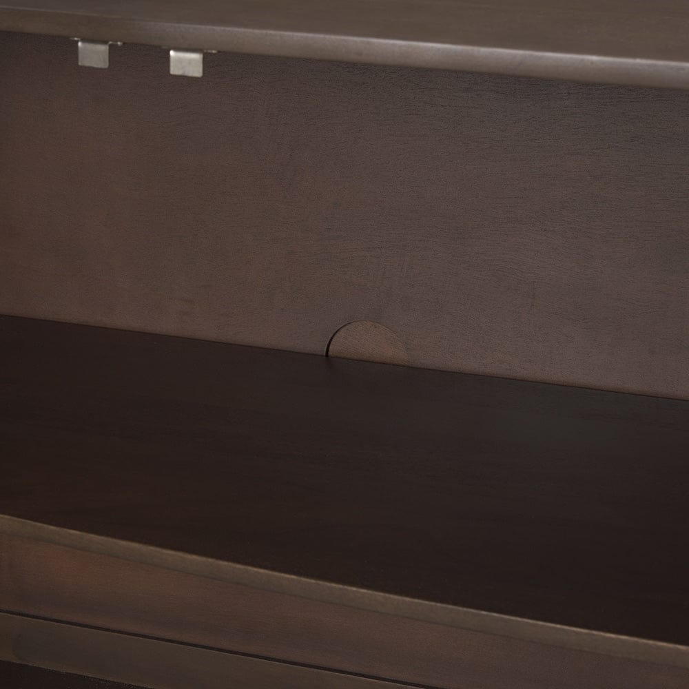 Mercana - Swanson Dark Brown Wooden Scalloped Sideboard - 71007 view 9