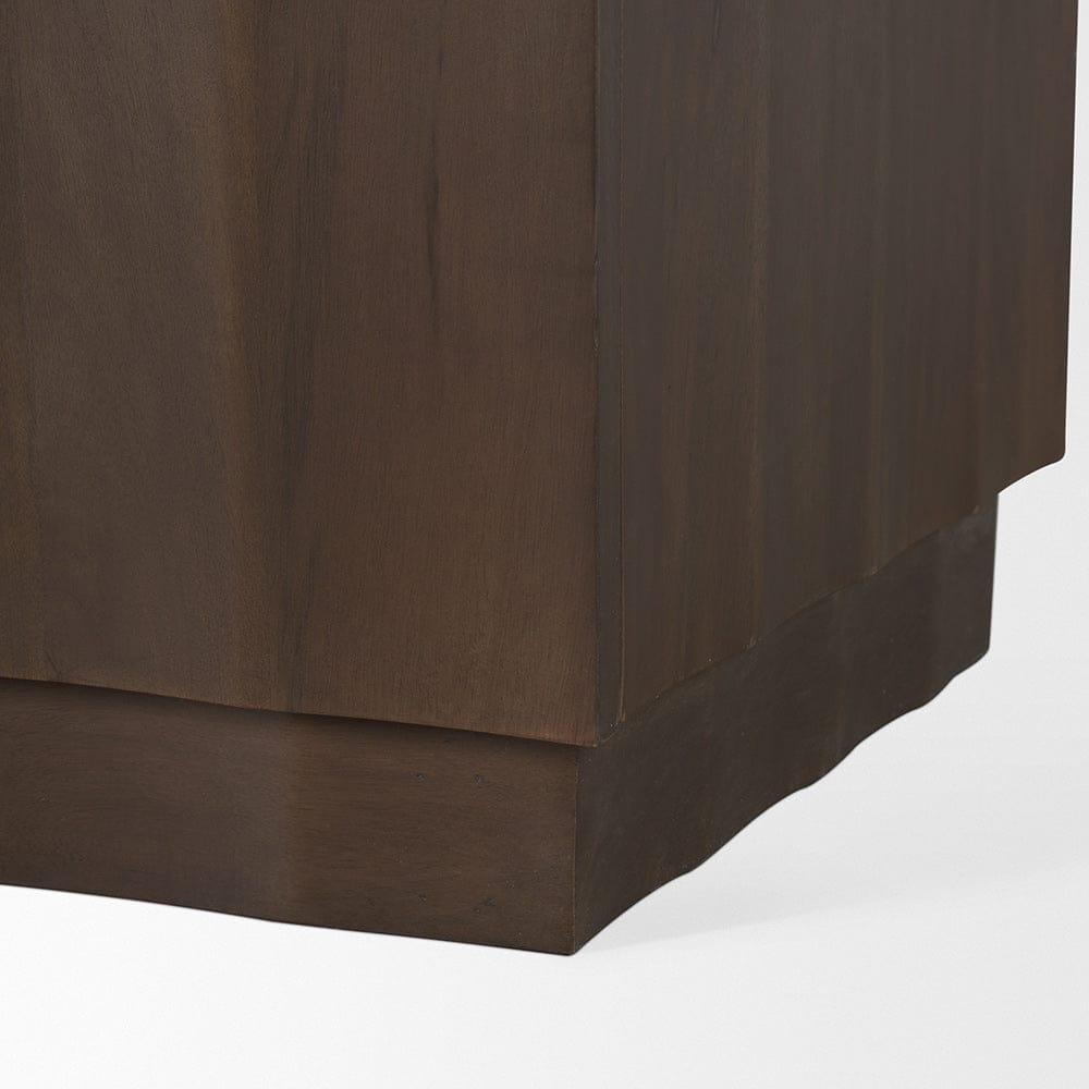 Mercana - Swanson Dark Brown Wooden Scalloped Sideboard - 71007 view 10
