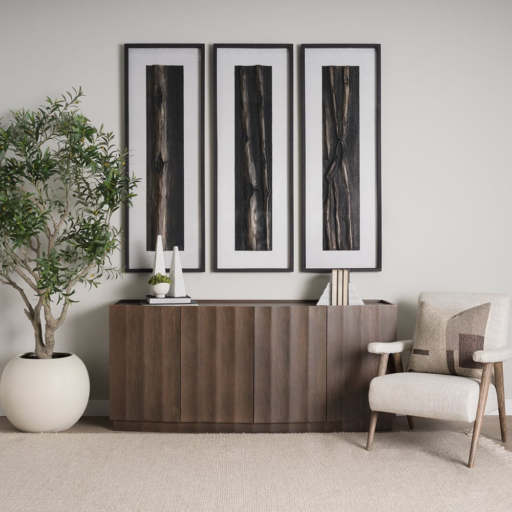 Mercana - Swanson Dark Brown Wooden Scalloped Sideboard - 71007 view 12