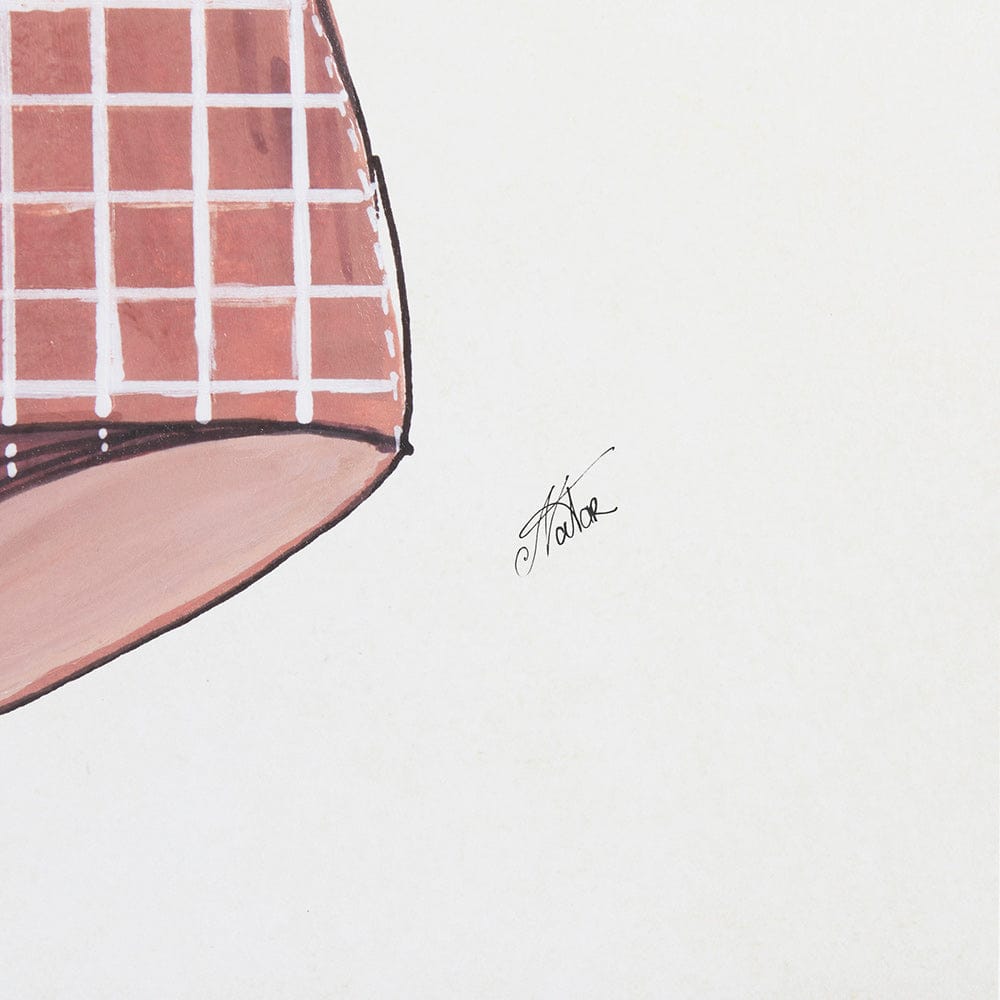 Mercana - Swimsuit Pink by Mercana Studio a Hand Embellished Textured Framed Art Print Matted under Glass - 13925 view 8