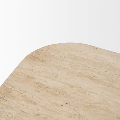 Mercana - Symona Travertine and Mango Wood Rectangle Coffee Table - 70880-AB view 5