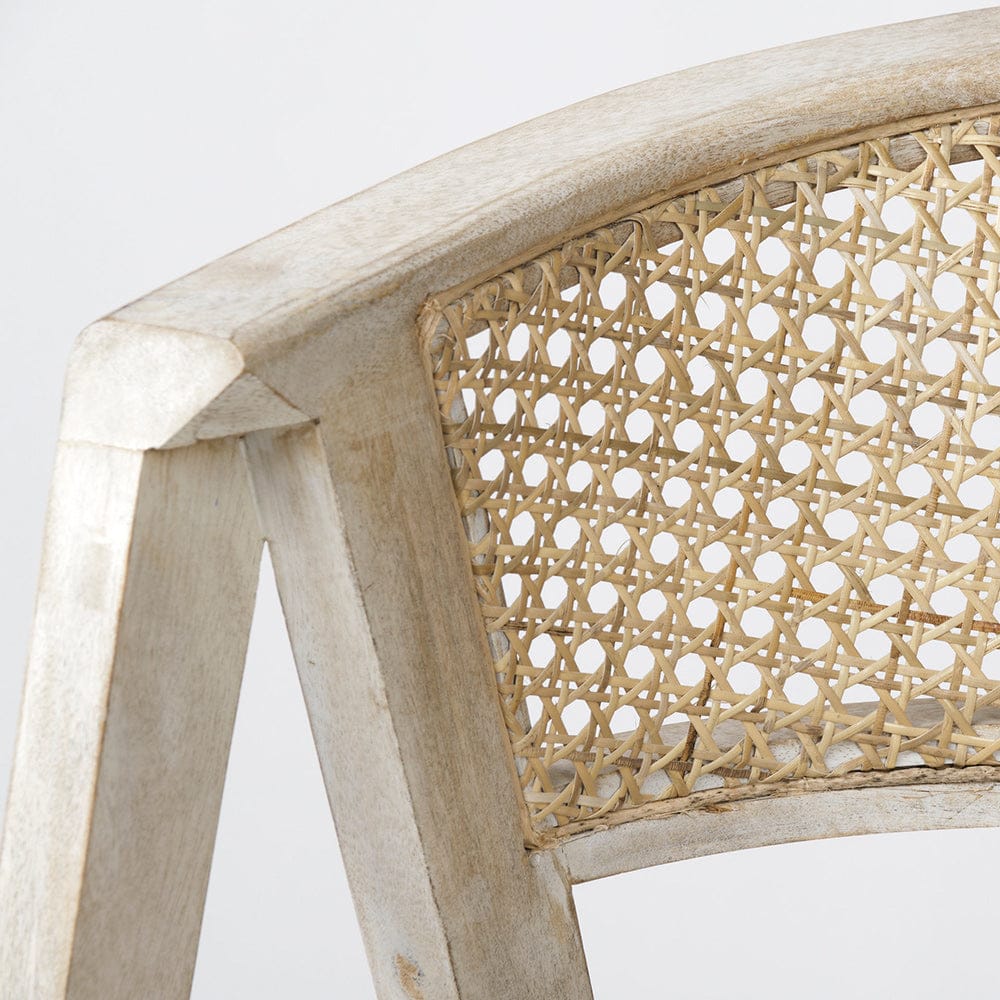 Mercana - Tabitha 26.75" Seat Height Beige Fabric/Rattan Seat Blonde Wood Frame Counter Stool - 68496 view 8