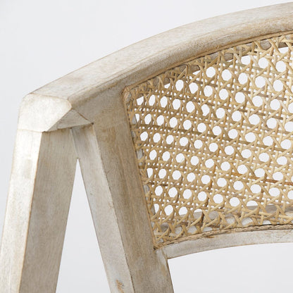 Mercana - Tabitha 26.75" Seat Height Beige Fabric/Rattan Seat Blonde Wood Frame Counter Stool - 68496 view 8