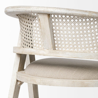 Mercana - Tabitha 26.75" Seat Height Beige Fabric/Rattan Seat Blonde Wood Frame Counter Stool - 68496 view 9