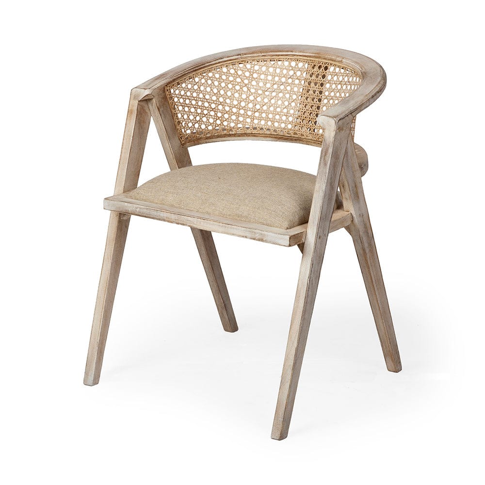 Mercana - Tabitha I Blonde Wooden Frame 100% Polyester Seat Dining Chair - 67830 view 1