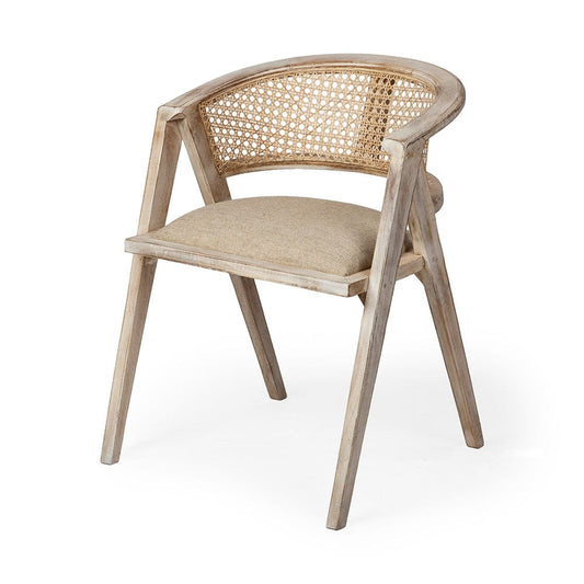 Mercana - Tabitha I Blonde Wooden Frame 100% Polyester Seat Dining Chair - 67830 view 1