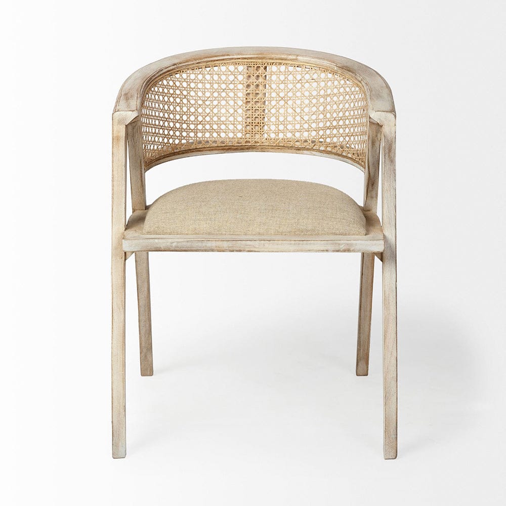 Mercana - Tabitha I Blonde Wooden Frame 100% Polyester Seat Dining Chair - 67830 view 2