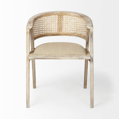 Mercana - Tabitha I Blonde Wooden Frame 100% Polyester Seat Dining Chair - 67830 view 2