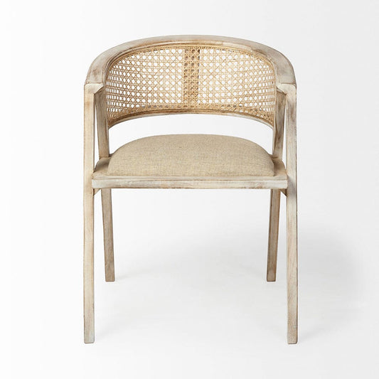 Mercana - Tabitha I Blonde Wooden Frame 100% Polyester Seat Dining Chair - 67830 view 2