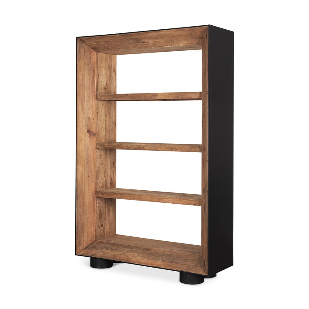 Mercana - Tabor Natural Wood w/ Black Oak Frame Bookcase - 70895 view 1