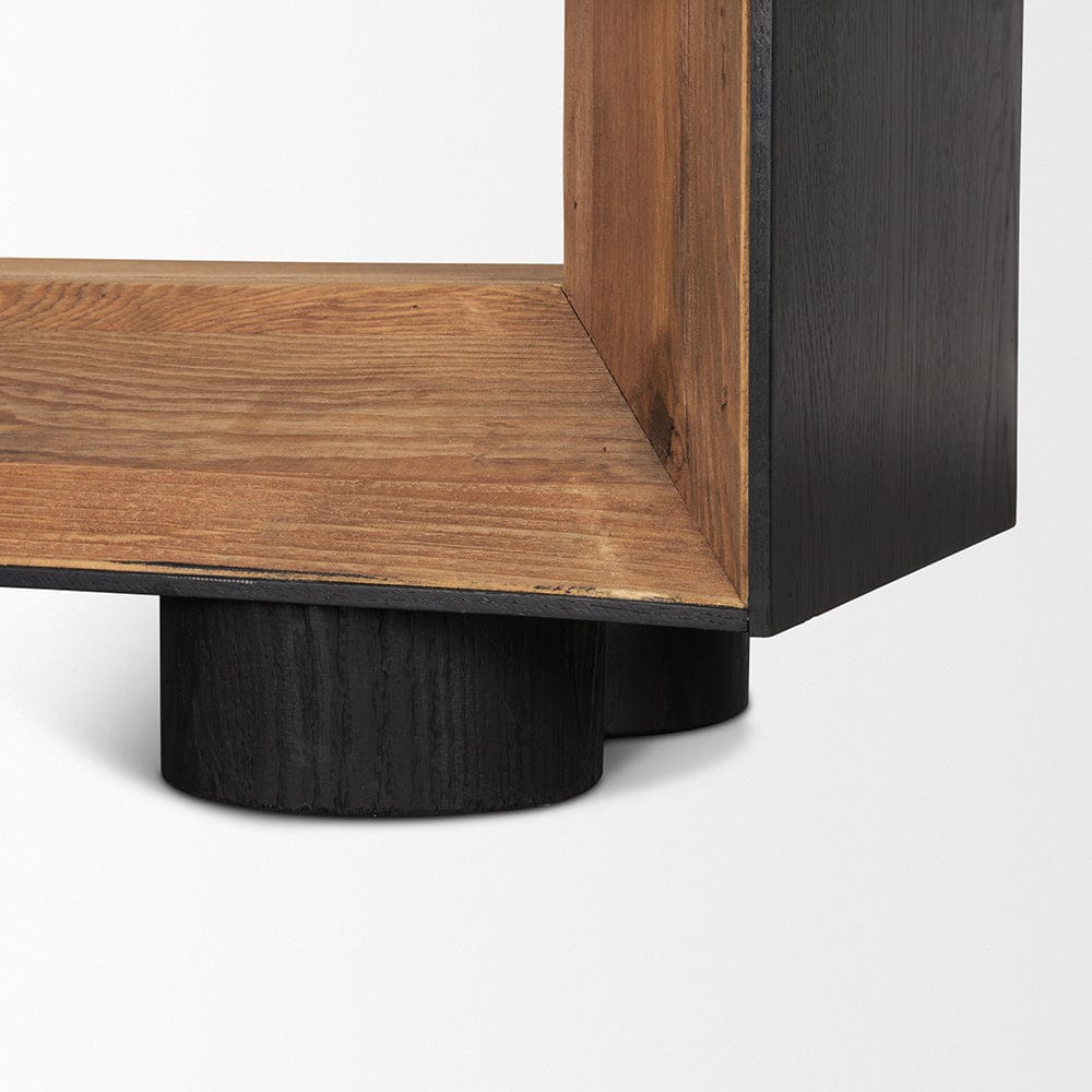 Mercana - Tabor Natural Wood w/ Black Oak Frame Bookcase - 70895 view 8