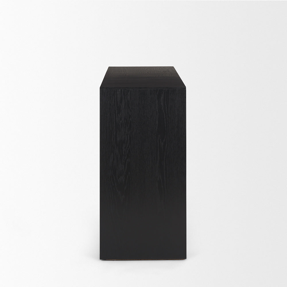 Mercana - Tabor Natural Wood w/ Black Oak Waterfall Console Table - 70893 view 3