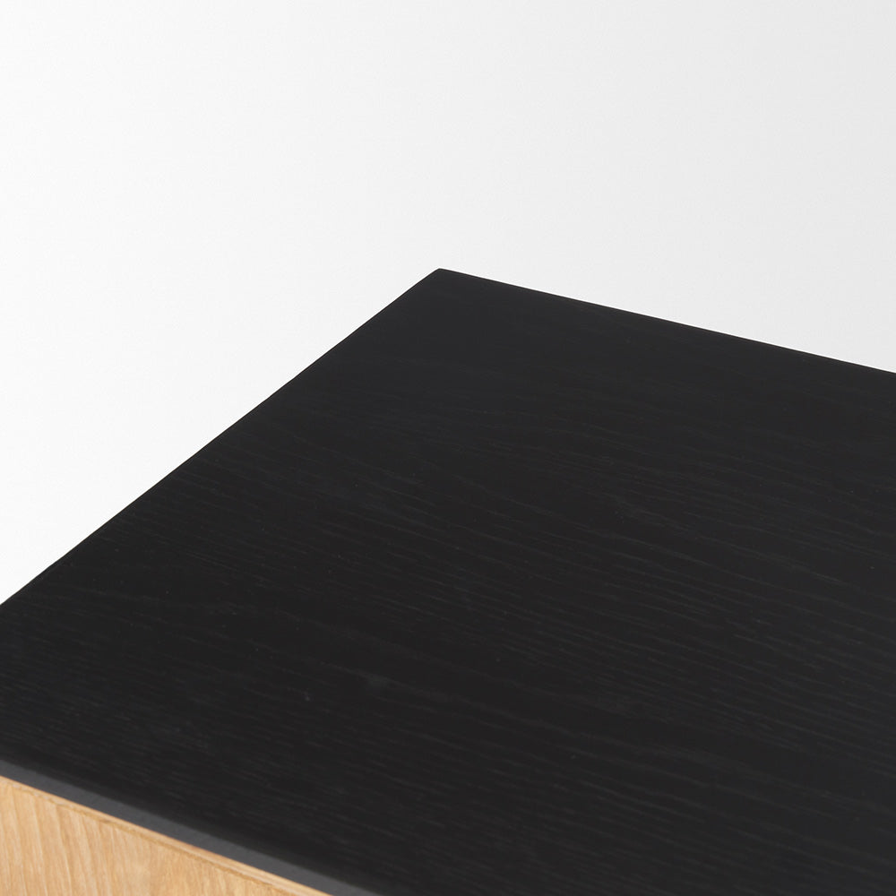 Mercana - Tabor Natural Wood w/ Black Oak Waterfall Console Table - 70893 view 6