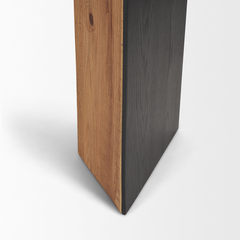 Mercana - Tabor Natural Wood w/ Black Oak Waterfall Console Table - 70893 view 8