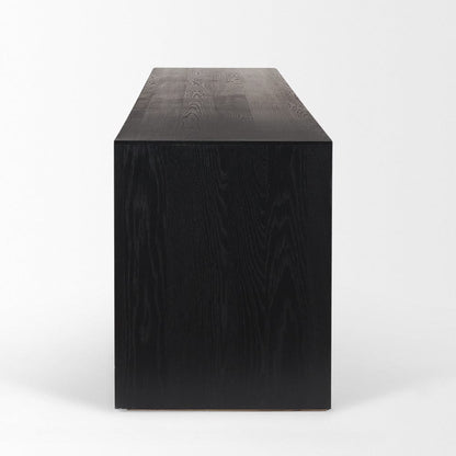 Mercana - Tabor Natural Wood w/ Black Oak Waterwall Media Console - 70894 view 3