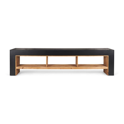 Mercana - Tabor Natural Wood w/ Black Oak Waterwall Media Console - 70894 view 4