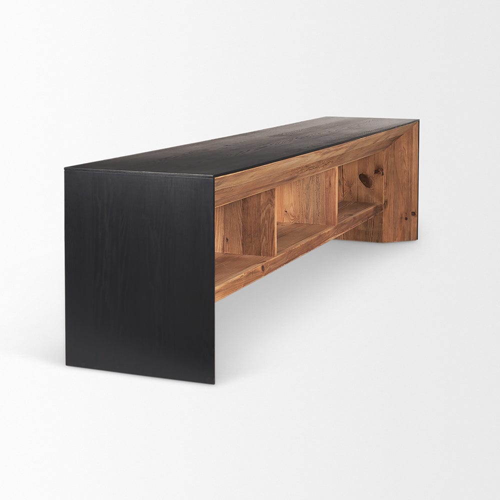Mercana - Tabor Natural Wood w/ Black Oak Waterwall Media Console - 70894 view 5