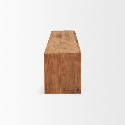 Mercana - Tahira Rectangular Recycled Wooden Bench - 70896 view 3