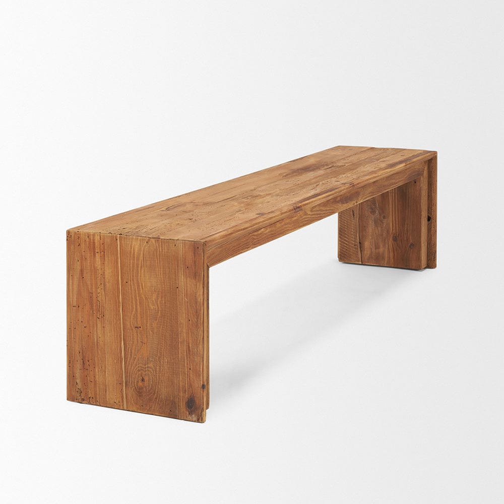 Mercana - Tahira Rectangular Recycled Wooden Bench - 70896 view 4