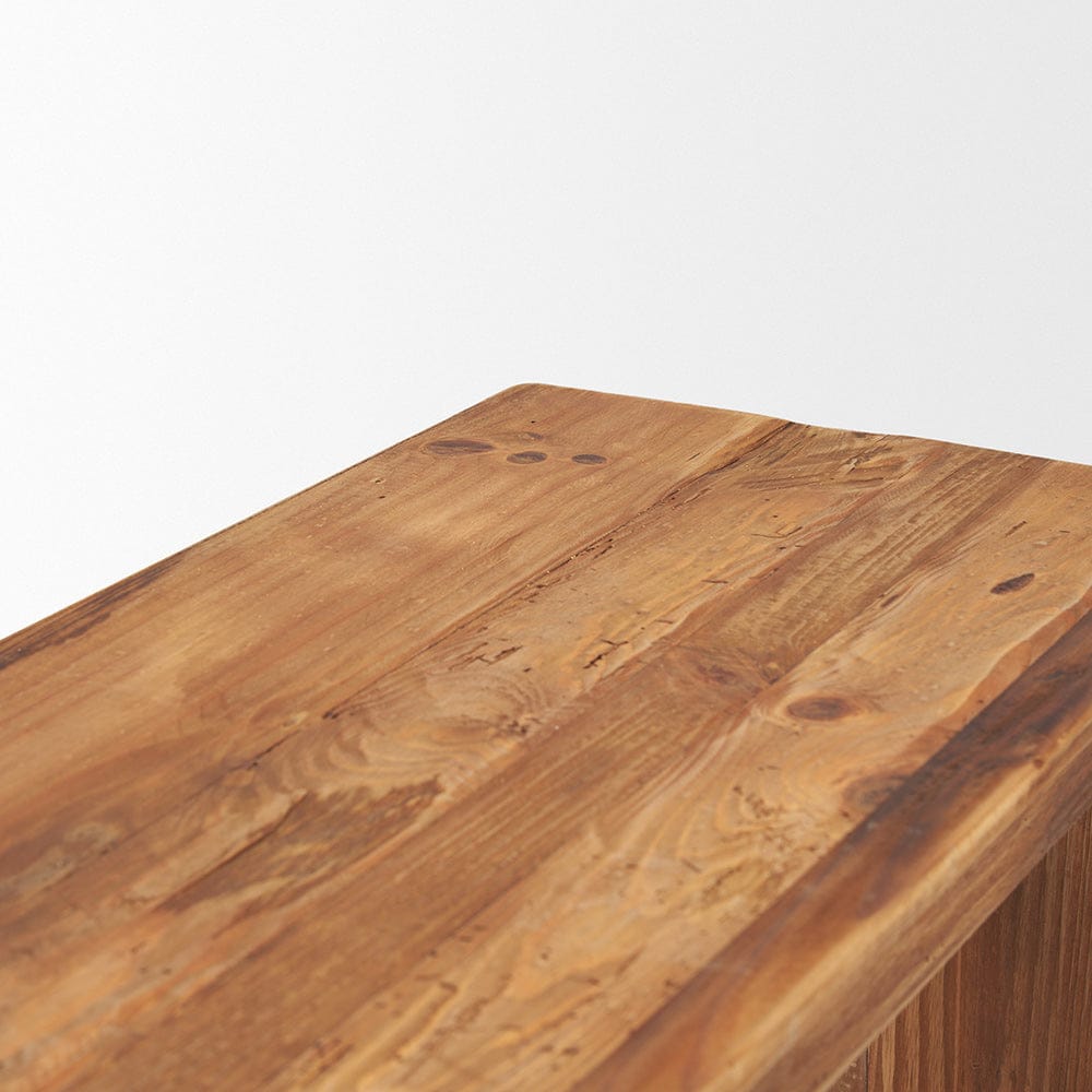 Mercana - Tahira Rectangular Recycled Wooden Bench - 70896 view 5
