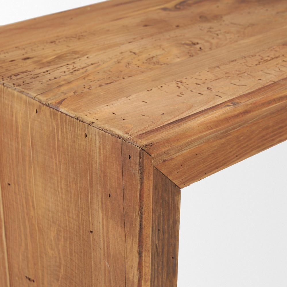 Mercana - Tahira Rectangular Recycled Wooden Bench - 70896 view 6