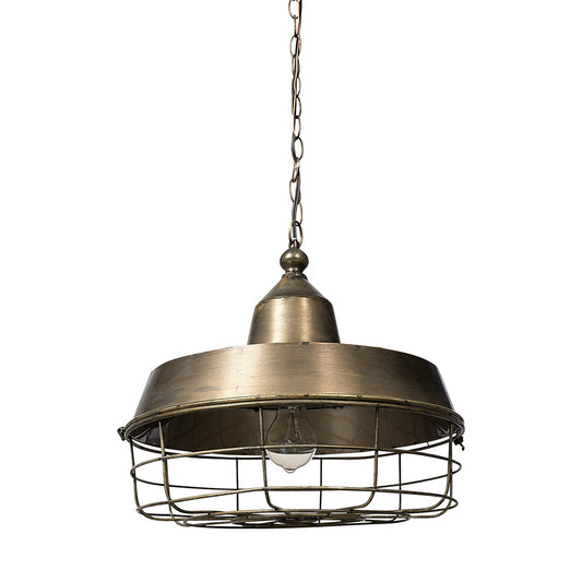 Mercana - Tahla 14x 14.5 Gold Toned Metal Cage Pendant Light - 65131_CLOSEOUT view 1