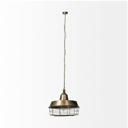Mercana - Tahla 14x 14.5 Gold Toned Metal Cage Pendant Light - 65131_CLOSEOUT view 2