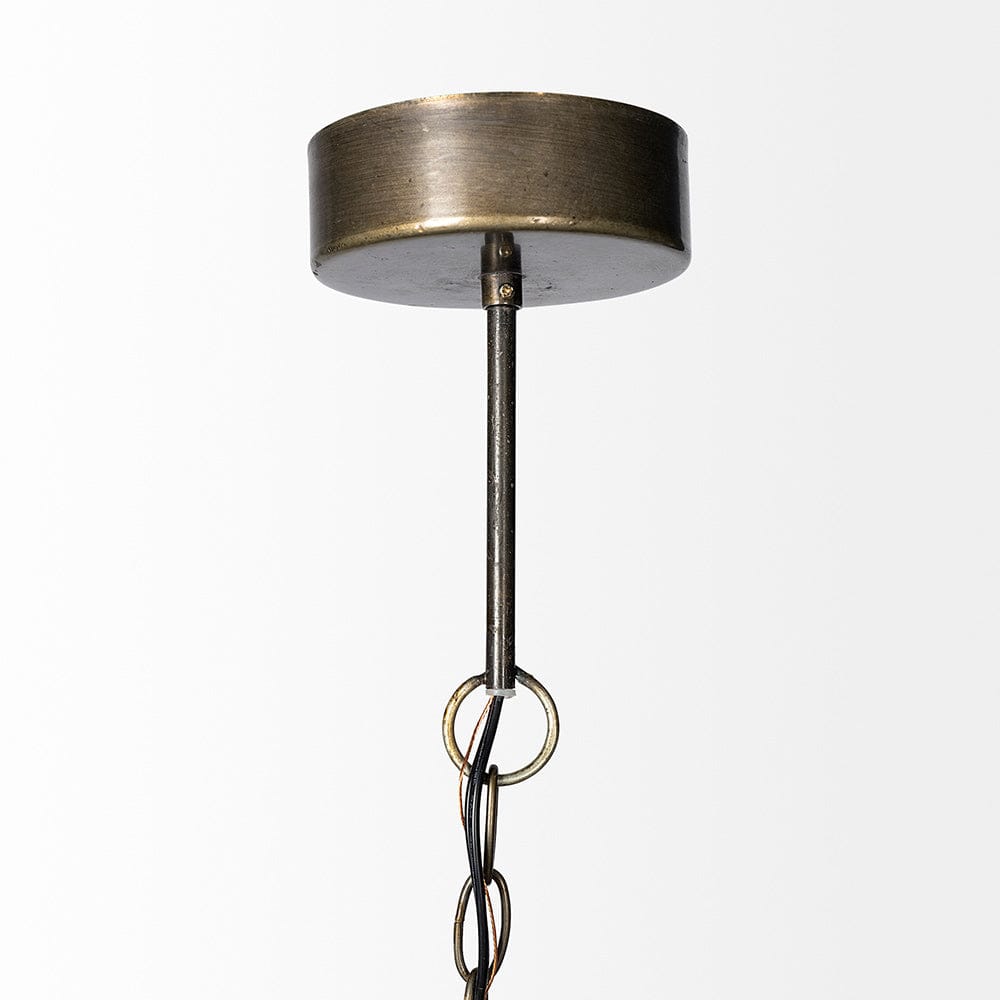 Mercana - Tahla 14x 14.5 Gold Toned Metal Cage Pendant Light - 65131_CLOSEOUT view 3