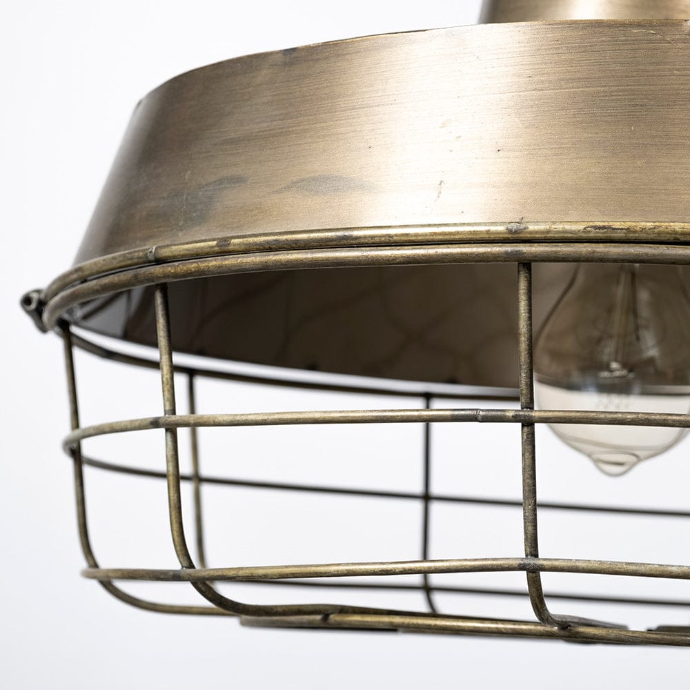Mercana - Tahla 14x 14.5 Gold Toned Metal Cage Pendant Light - 65131_CLOSEOUT view 5