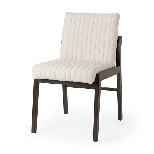 Mercana - Tahoe Cream Upholstered and Black-Brown Wood Armless Dining Chair - 69833 view 1