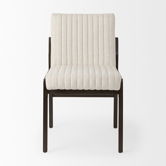Mercana - Tahoe Cream Upholstered and Black-Brown Wood Armless Dining Chair - 69833 view 2