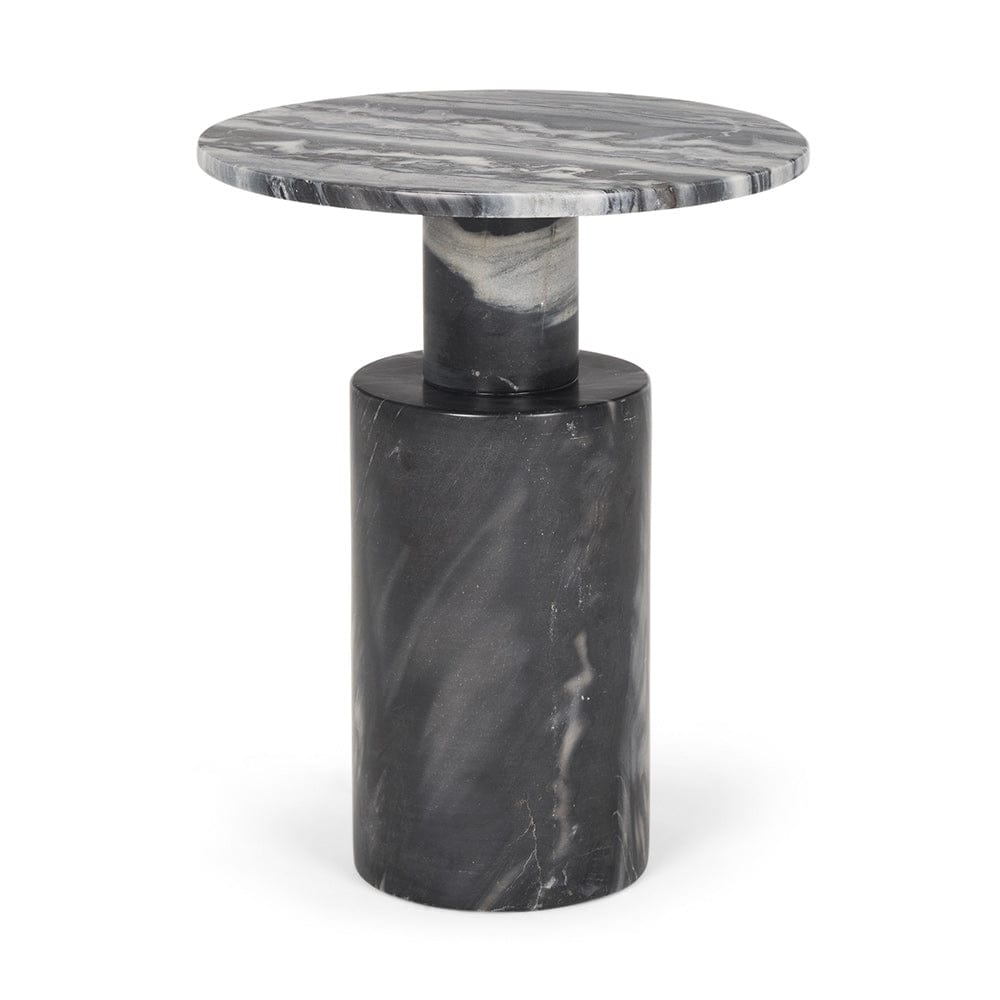 Mercana - Taite Solid Dark Gray Marble Pedestal Accent Table - 70876-AB view 1