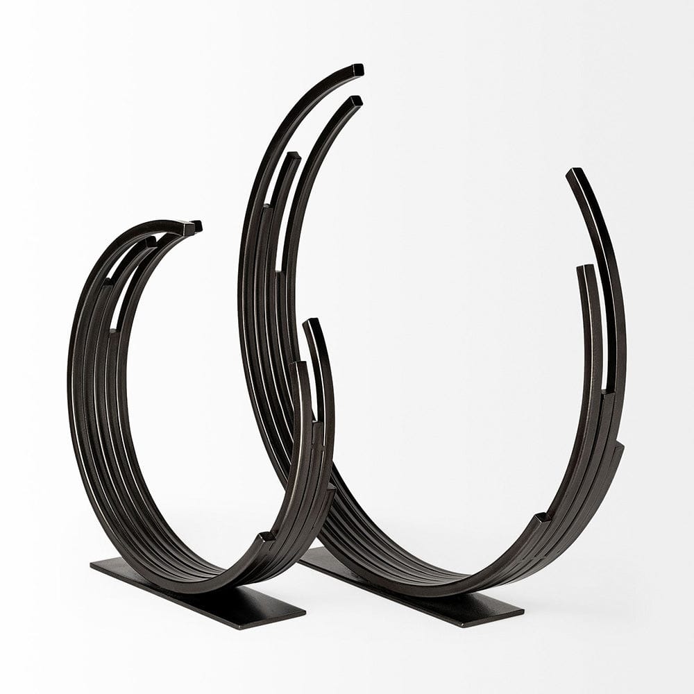 Mercana - Taj Large 21L x 3W Black Broken Halo Decorative Object - 68801 view 2