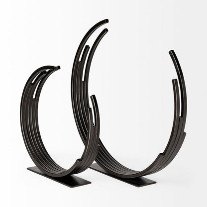Mercana - Taj Large 21L x 3W Black Broken Halo Decorative Object - 68801 view 2