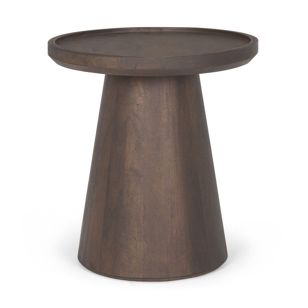 Mercana - Takoda Dark Brown Wood Tapered Drum Accent Table - 70878 view 1