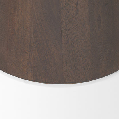 Mercana - Takoda Dark Brown Wood Tapered Drum Accent Table - 70878 view 6
