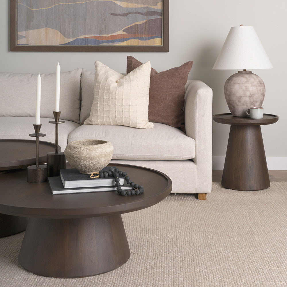 Mercana - Takoda Dark Brown Wood Tapered Drum Accent Table - 70878 view 8