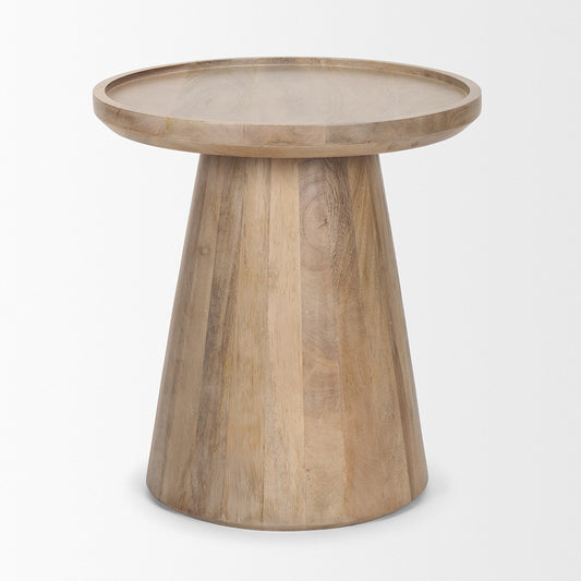 Mercana - Takoda Light Brown Wood Tapered Drum Accent Table - 70877 view 2