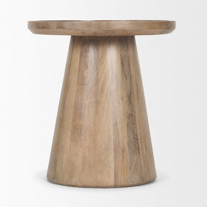 Mercana - Takoda Light Brown Wood Tapered Drum Accent Table - 70877 view 3