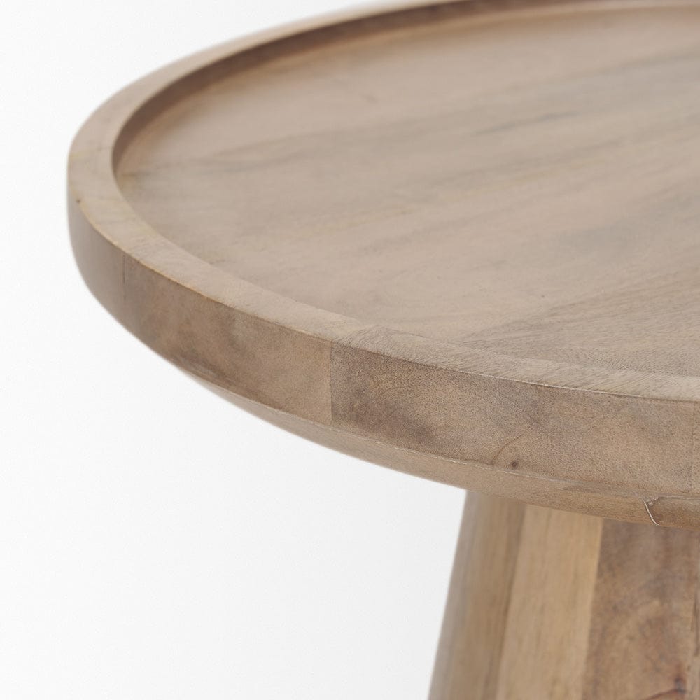 Mercana - Takoda Light Brown Wood Tapered Drum Accent Table - 70877 view 5
