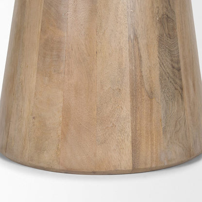 Mercana - Takoda Light Brown Wood Tapered Drum Accent Table - 70877 view 6