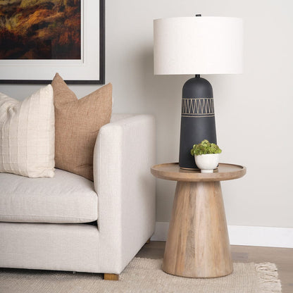 Mercana - Takoda Light Brown Wood Tapered Drum Accent Table - 70877 view 8