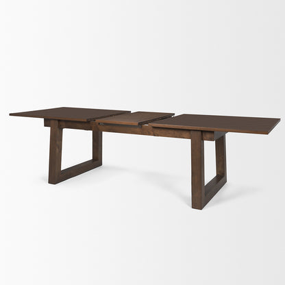 Mercana - Takota Dark Brown Rectangular Oak Wood w/ Birch Wood Legs Extendable Dining Table - 70890-AB view 9