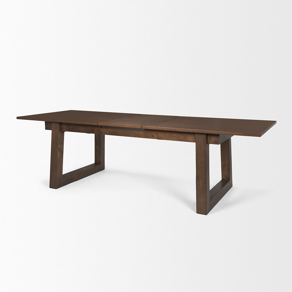 Mercana - Takota Dark Brown Rectangular Oak Wood w/ Birch Wood Legs Extendable Dining Table - 70890-AB view 10