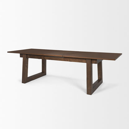 Mercana - Takota Dark Brown Rectangular Oak Wood w/ Birch Wood Legs Extendable Dining Table - 70890-AB view 10