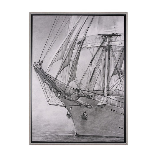 Mercana - Tall Ship II by Mercana Studio a Hand Embellished Textured Framed Canvas - 102600-FL view 1